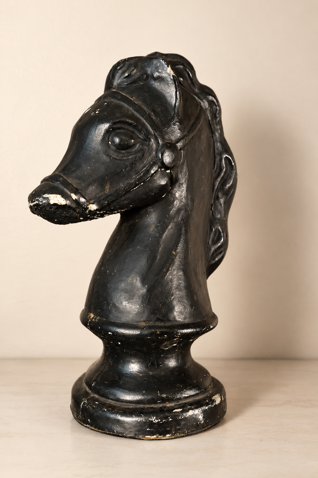Vintage Cast Iron Equestrian Horse Head Sculpture