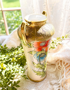 Antique Hand Painted Nippon Poppy Vase