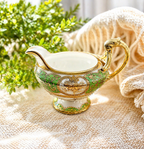 Antique Hand Painted Nippon Creamer & Covered Sugar Bowl Set