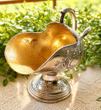 Antique Victorian Silverplate Sugar Scuttle with Scoop | Ornate Coal Hod Style
