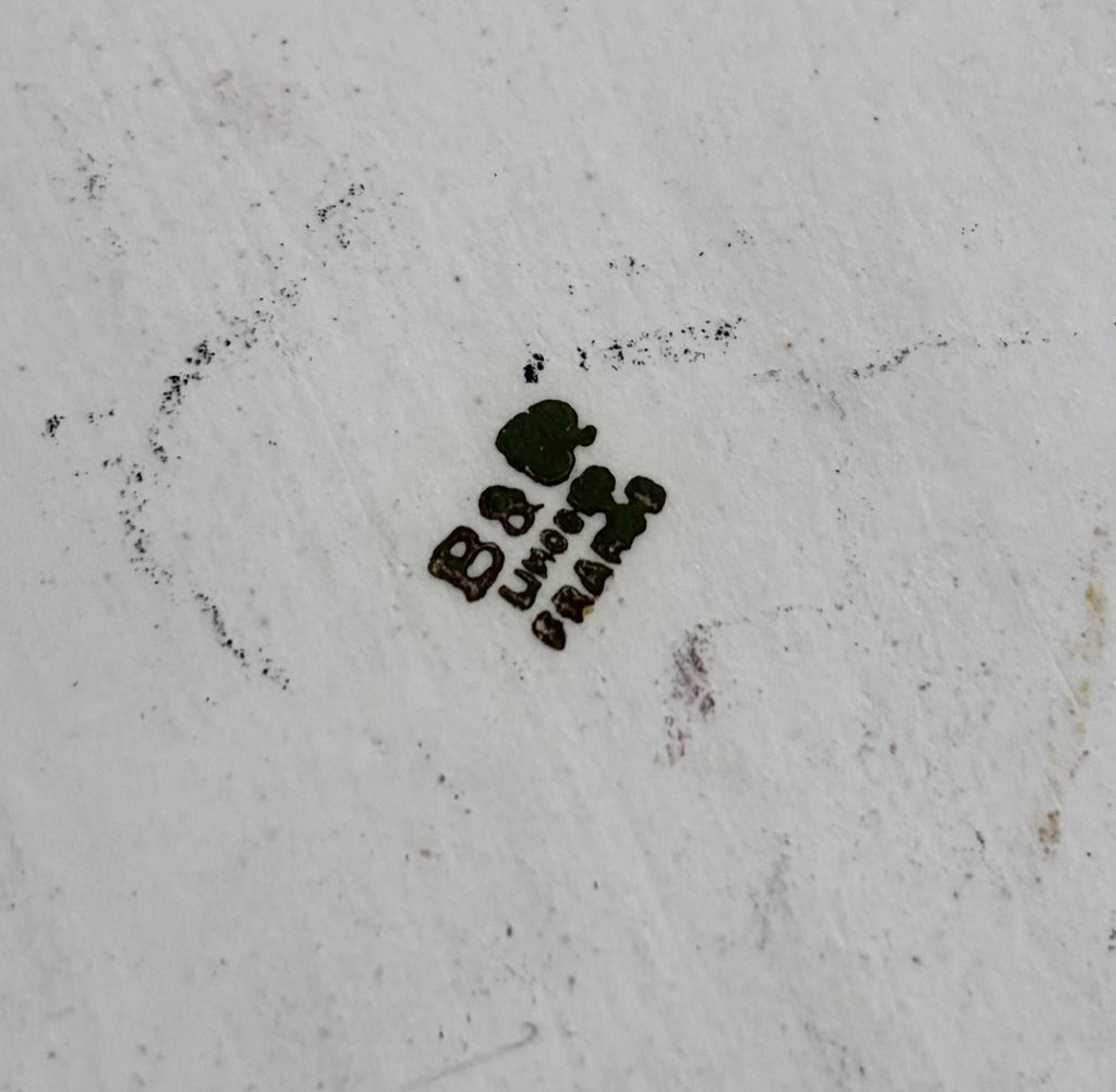 Antique 1919 Signed French Limoges Hand-Painted Floral Serving Tray