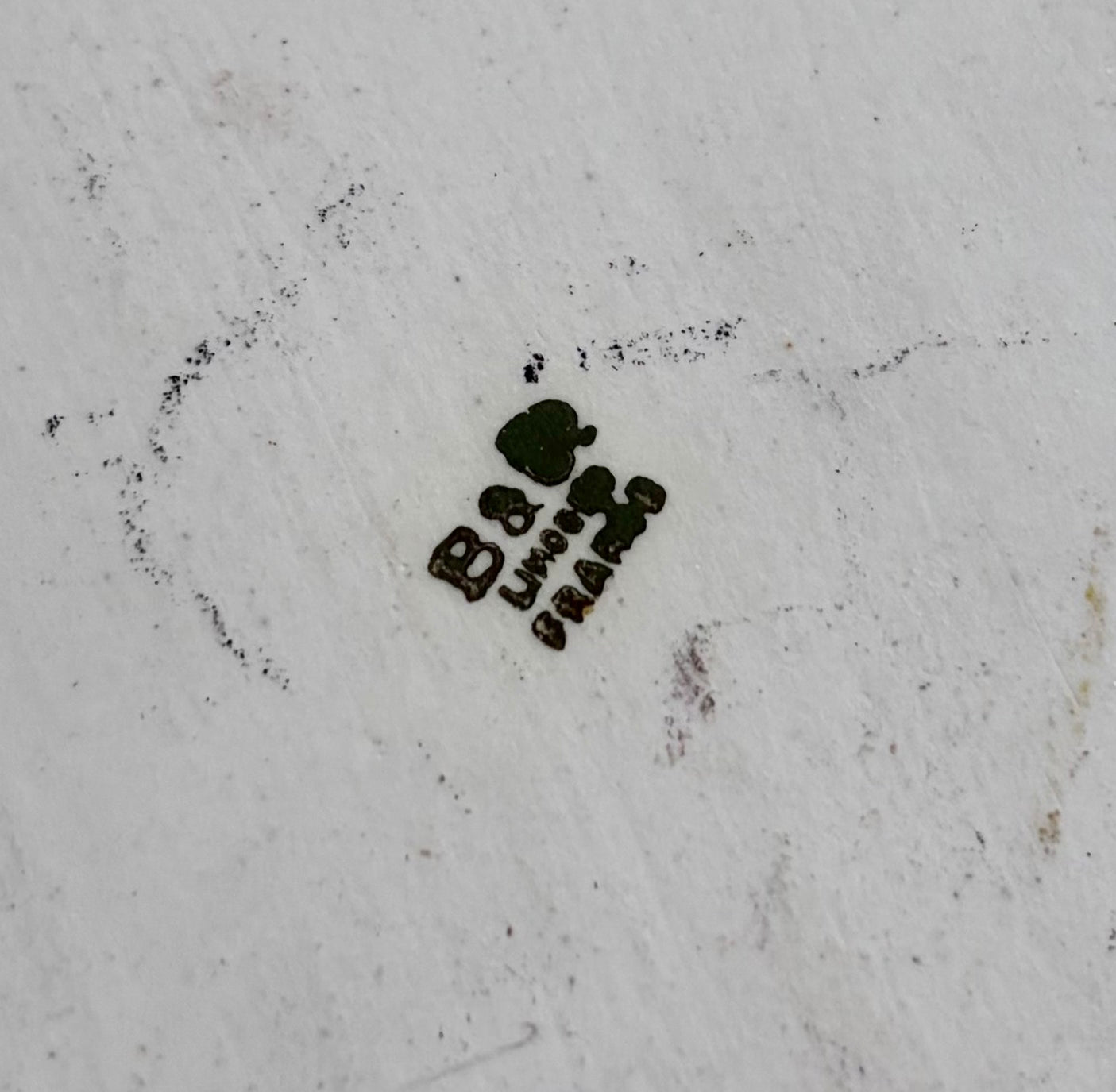 Antique 1919 Signed French Limoges Hand-Painted Floral Serving Tray