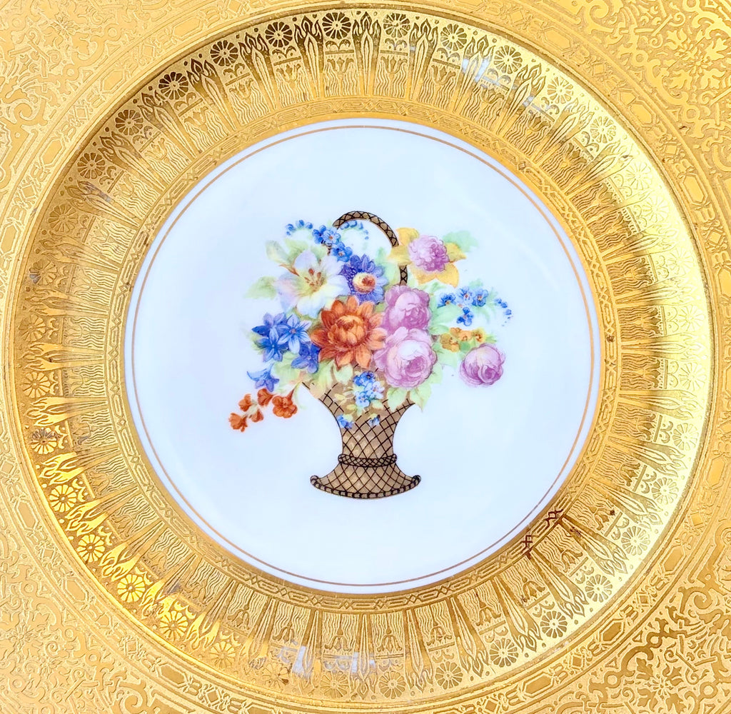 Hutschenreuther Selb Bavaria Porcelain Platter with Echtgold Decoration