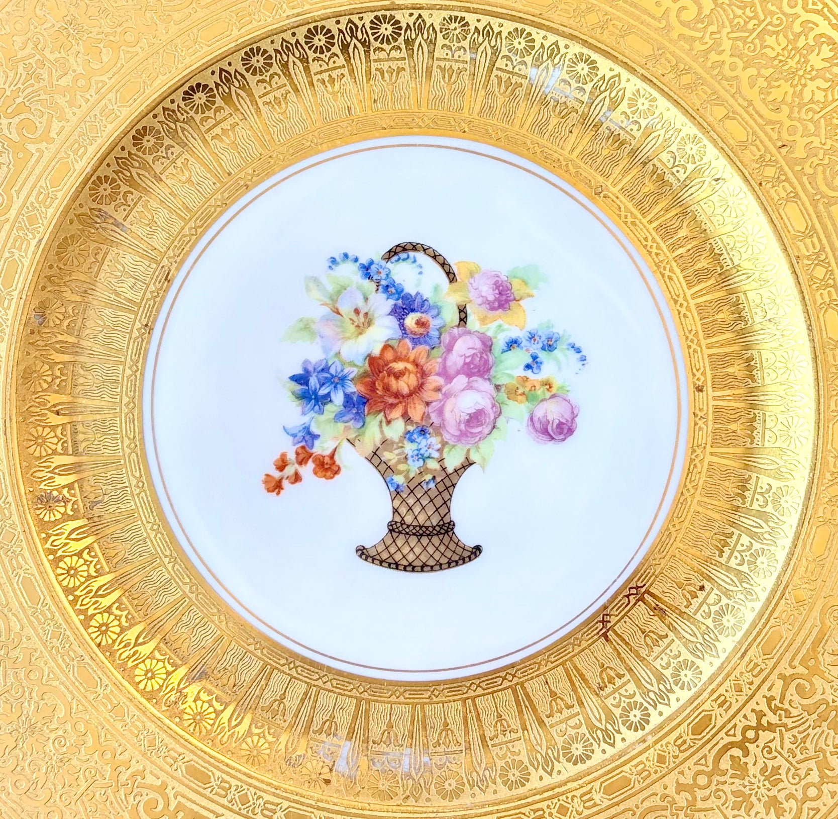 Hutschenreuther Selb Bavaria Porcelain Platter with Echtgold Decoration