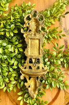Antique Renaissance Revival Brass Match Holder