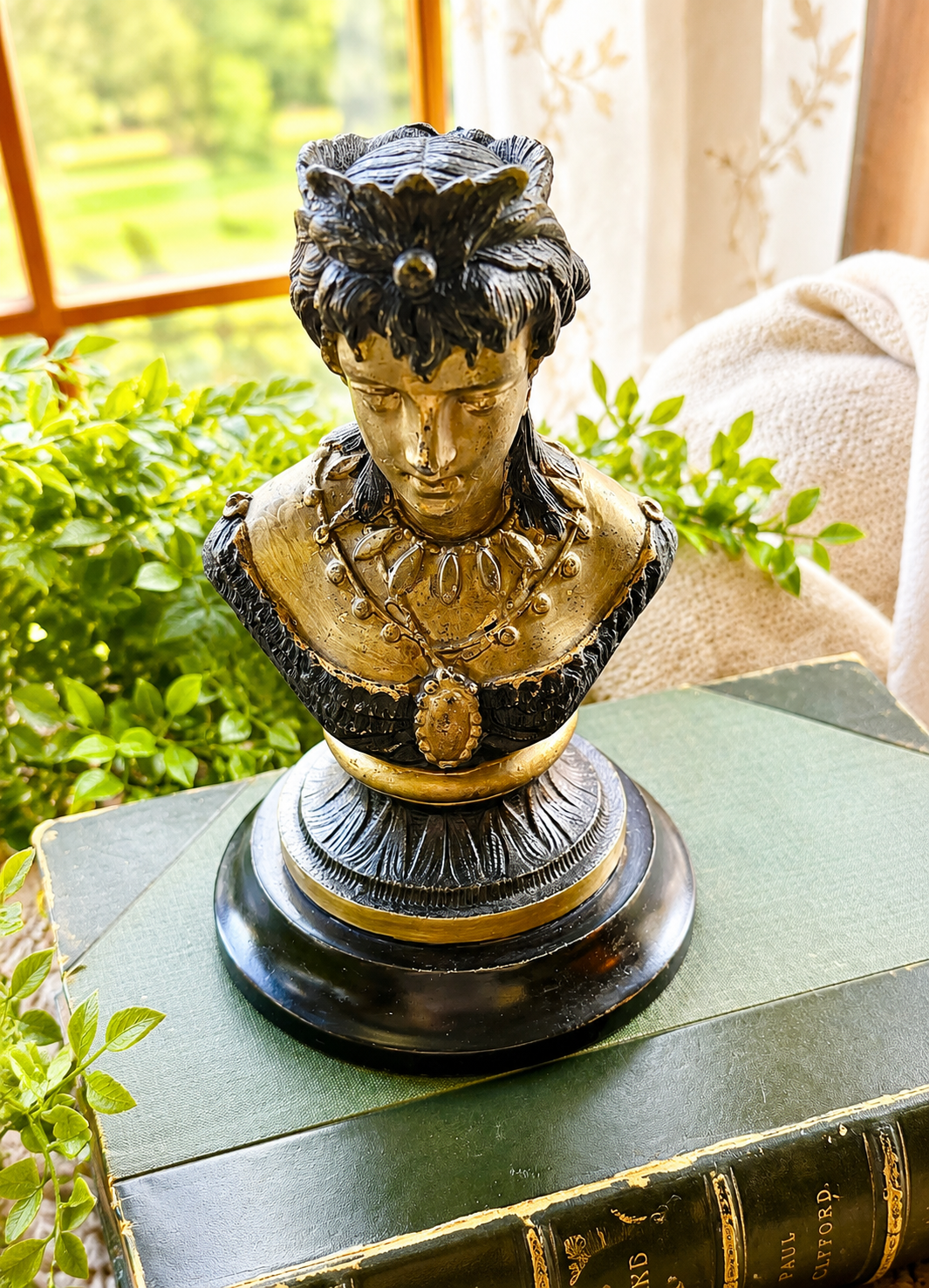 Neoclassical Lady Bust Sculpture