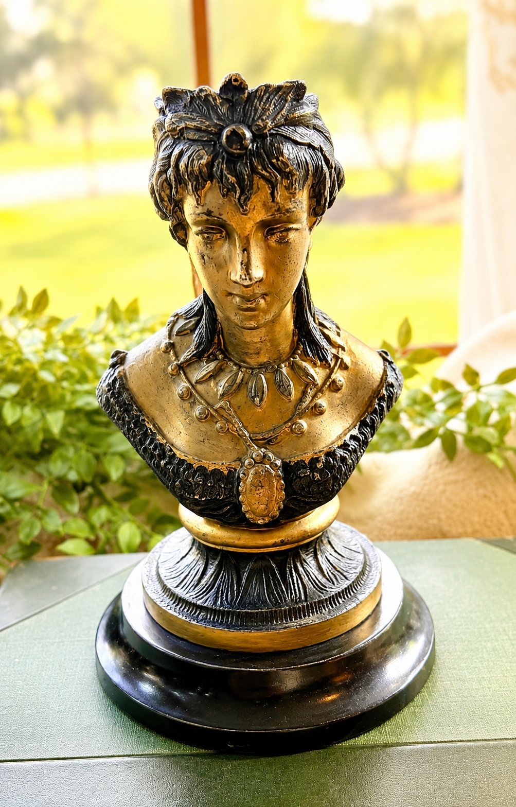 Neoclassical Lady Bust Sculpture