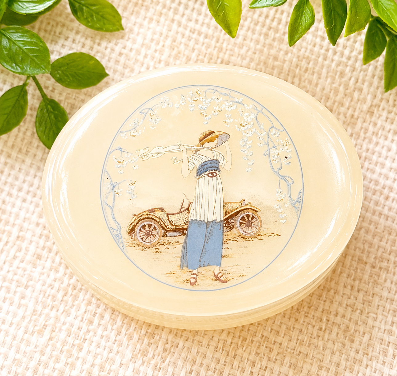 Vintage Italian Alabaster Trinket Box