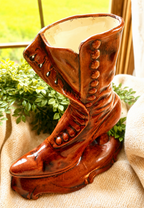 Vintage Victorian Boot Vase