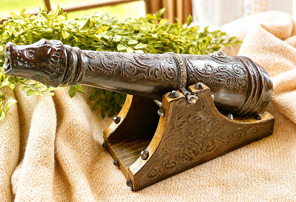 Vintage Italian Leather Cannon Decanter