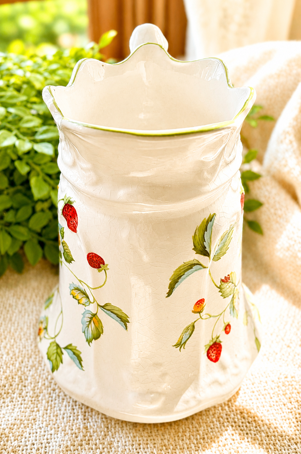 Vintage English Old Foley “Strawberry” Pitcher