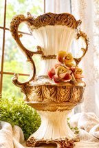 Vintage Capodimonte Floral Urn Vase