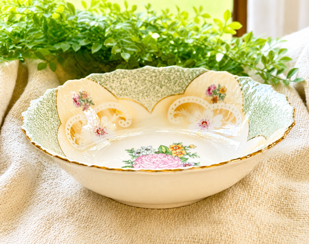Vintage Bavaria Floral Serving Bowl