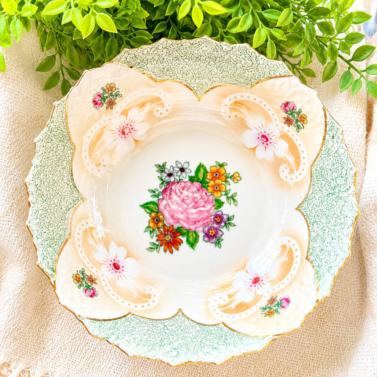 Vintage Bavaria Floral Serving Bowl