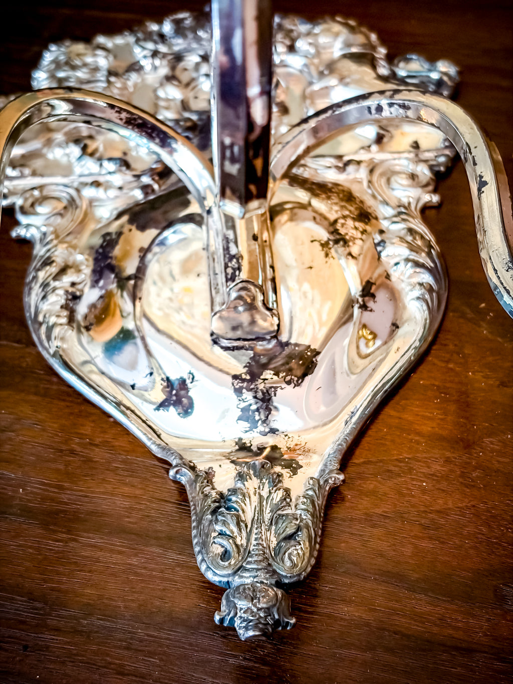 Antique English Hallmarked Royal Crest Crown Pair Sconces
