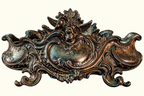 Ornate Rococo Revival Metal Jardinière | Winged Bird & Scrollwork Centerpiece