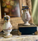 Antique French Quimper Faience Oil and Vinegar Spill Jugs