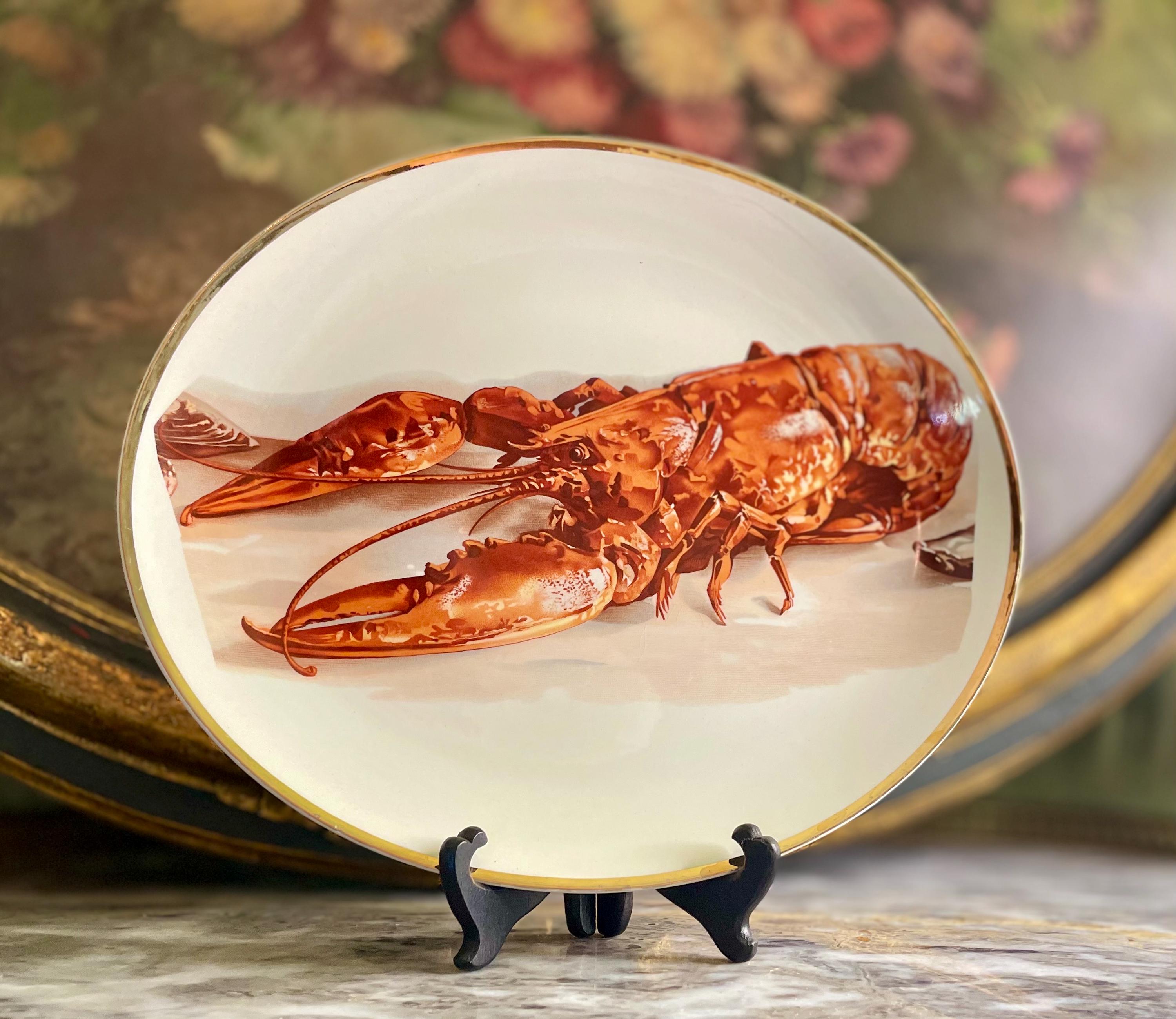 Vintage English Decorative Lobster Plate
