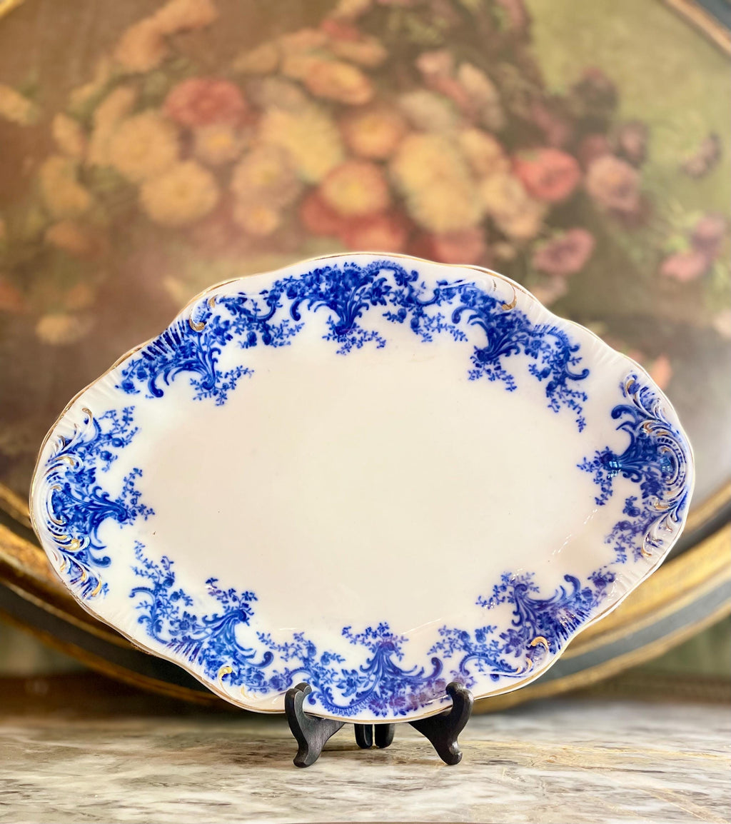 Antique Ceramic Flow Blue W. H. Grindley & Co. Platters