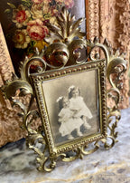 Antique Victorian Rococo Brass Frame