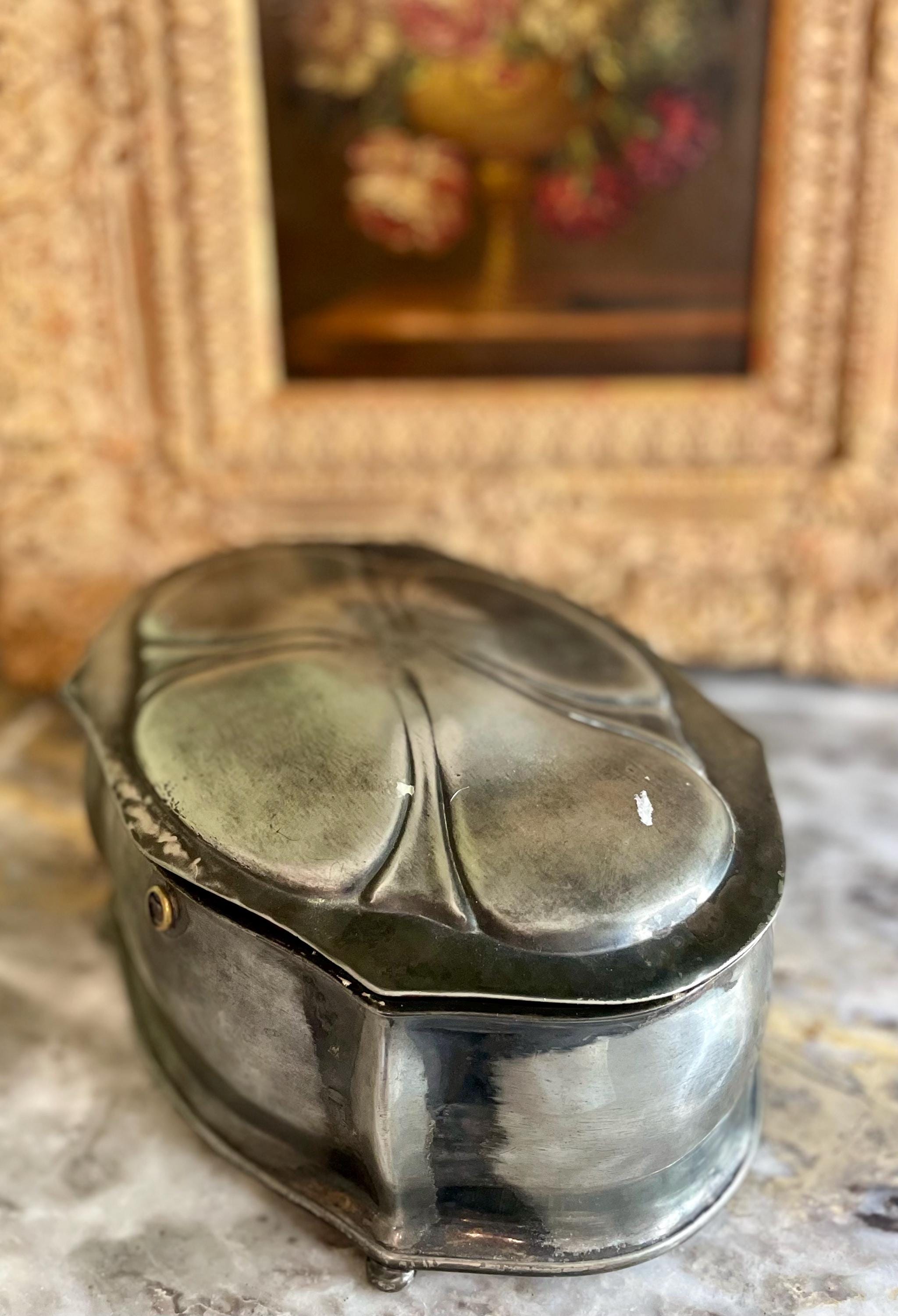 Antique Reed & Barton Silver Plated Jewelry Box