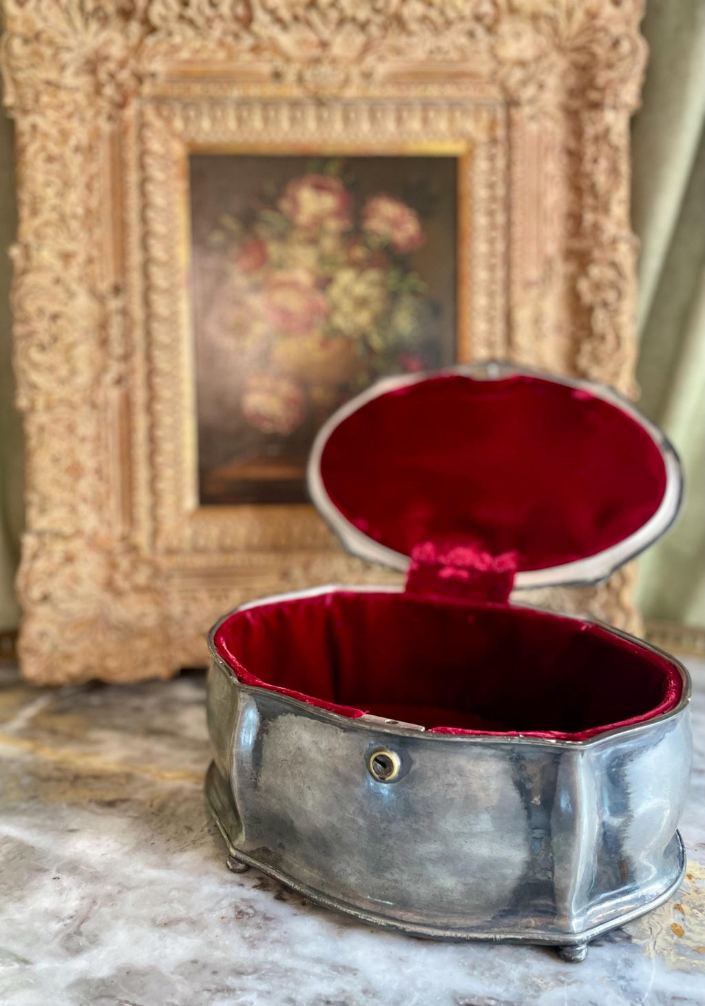 Antique Reed & Barton Silver Plated Jewelry Box