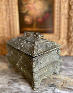 Antique Silver Plated Jewelry Box