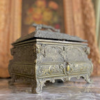 Antique Silver Plated Jewelry Box