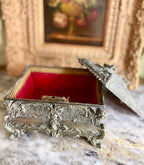 Antique Silver Plated Jewelry Box