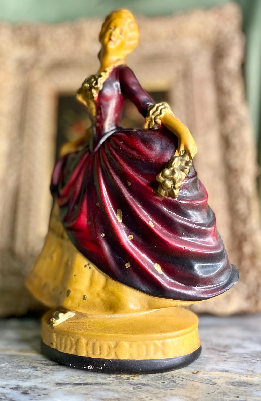 Vintage Porcelain Robia Ware Victorian Woman Figurine