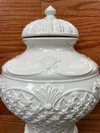 Vintage Italian White Ceramic Lavabo Wall Fountain