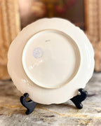 Antique Limoges Hand-Painted Porcelain Plate with Floral Bouquet & Gilded Trim