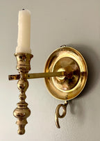 Antique Brass Gimbal Candle Holder with Handle